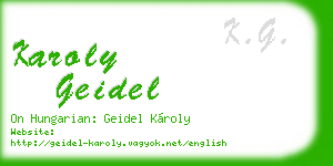 karoly geidel business card
